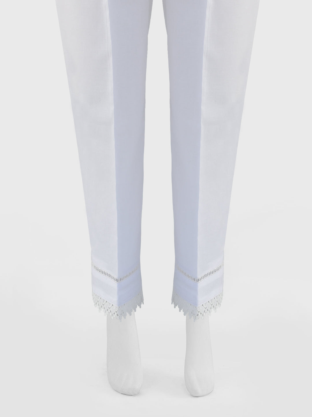 Oaks - Women White Lawn Trouser  - 1 Piece