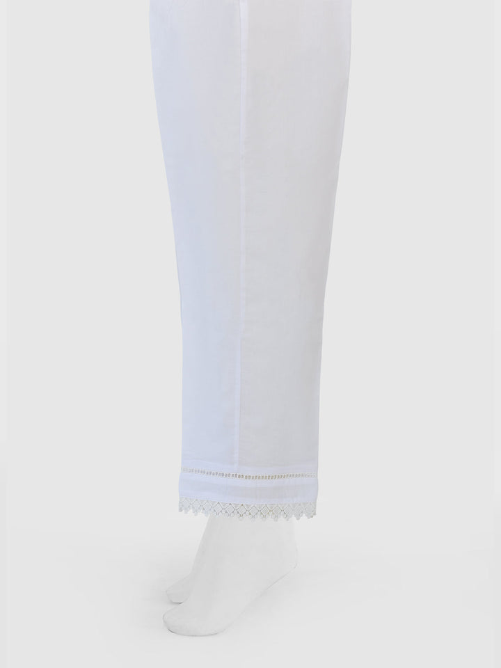 Oaks - Women White Lawn Trouser  - 1 Piece