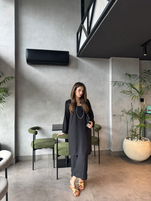 Ombrella - Black- Elara Suit For Women - 2 Piece