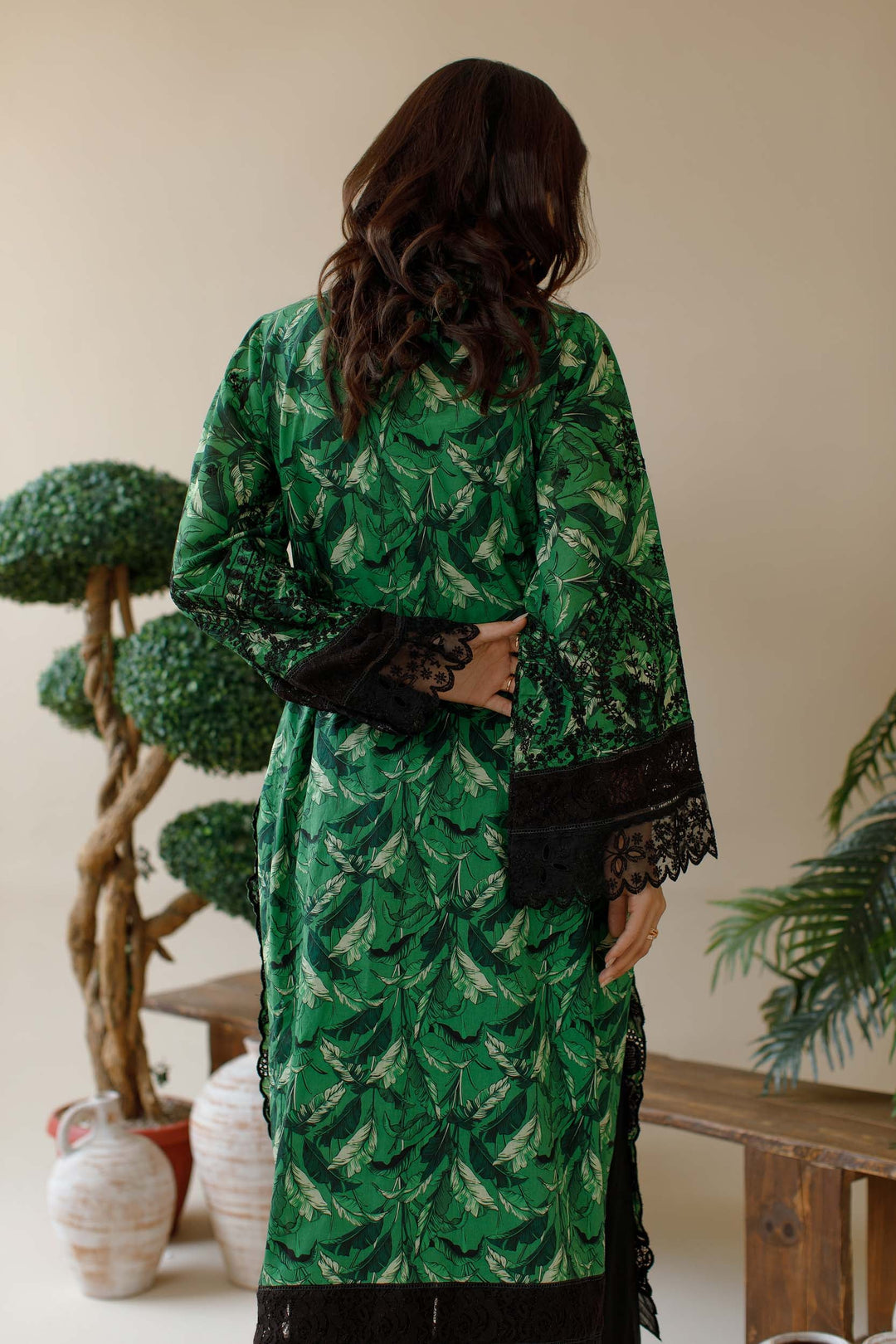 Ombrella - Garden glam - Embroidered - Lawn - 3 Piece