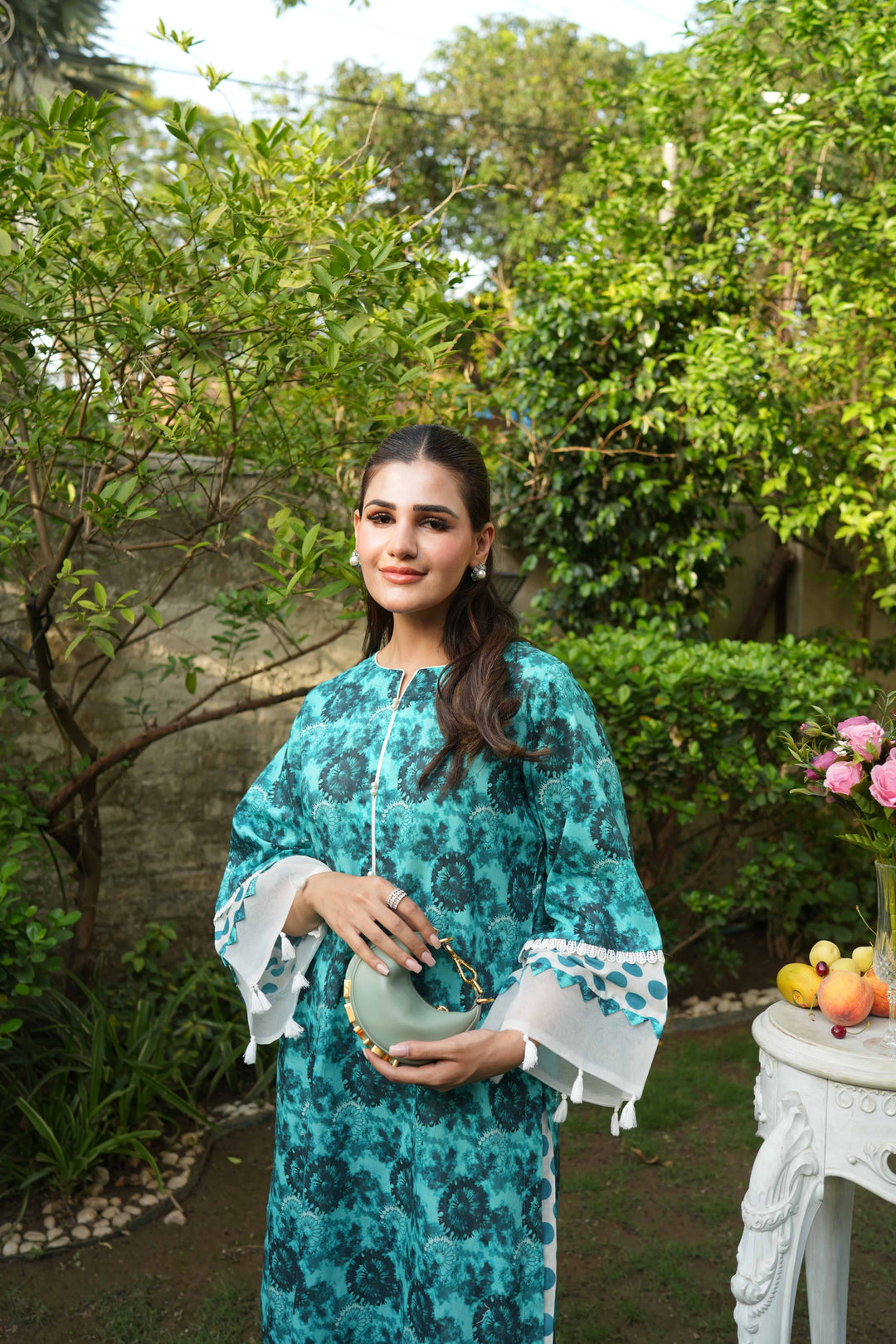 Ombrella - Turquoise Oasis Lawn Co-Ord Set For Women - 2 Piece