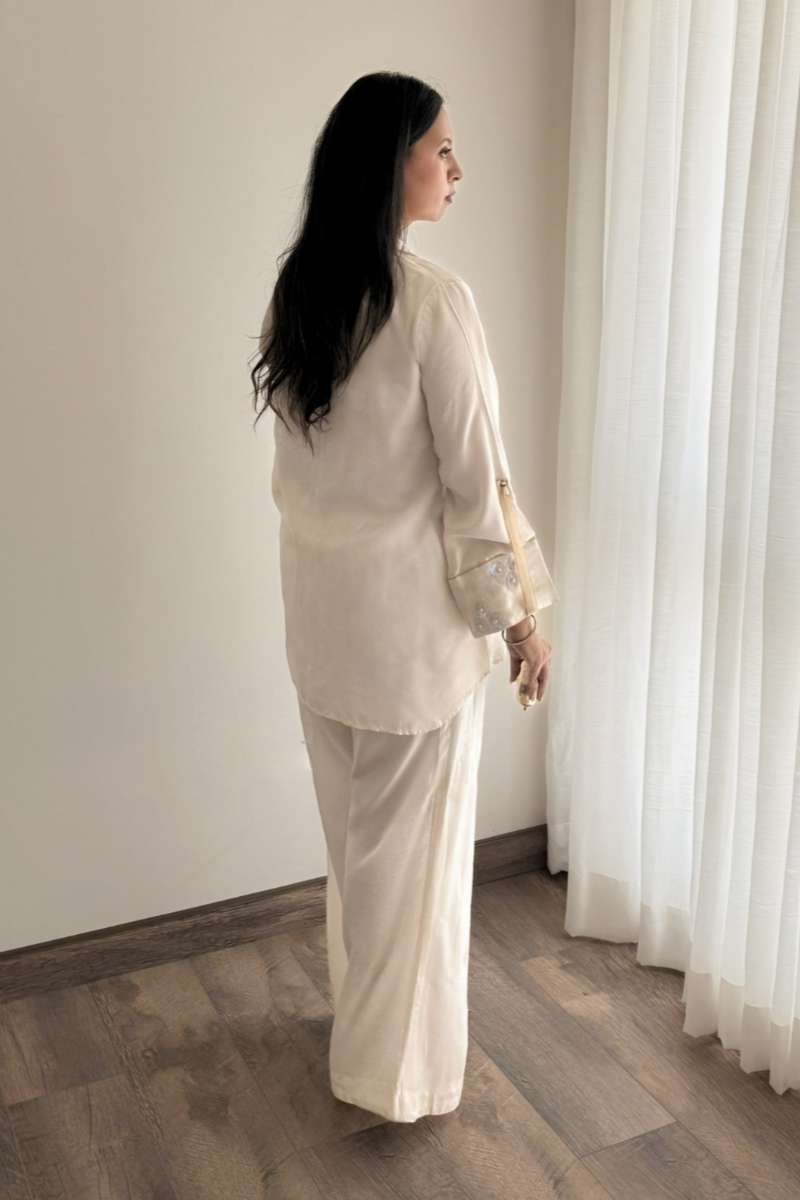 Minutiae - Opal Mist - Korean Raw Silk - Off White - 2 Piece