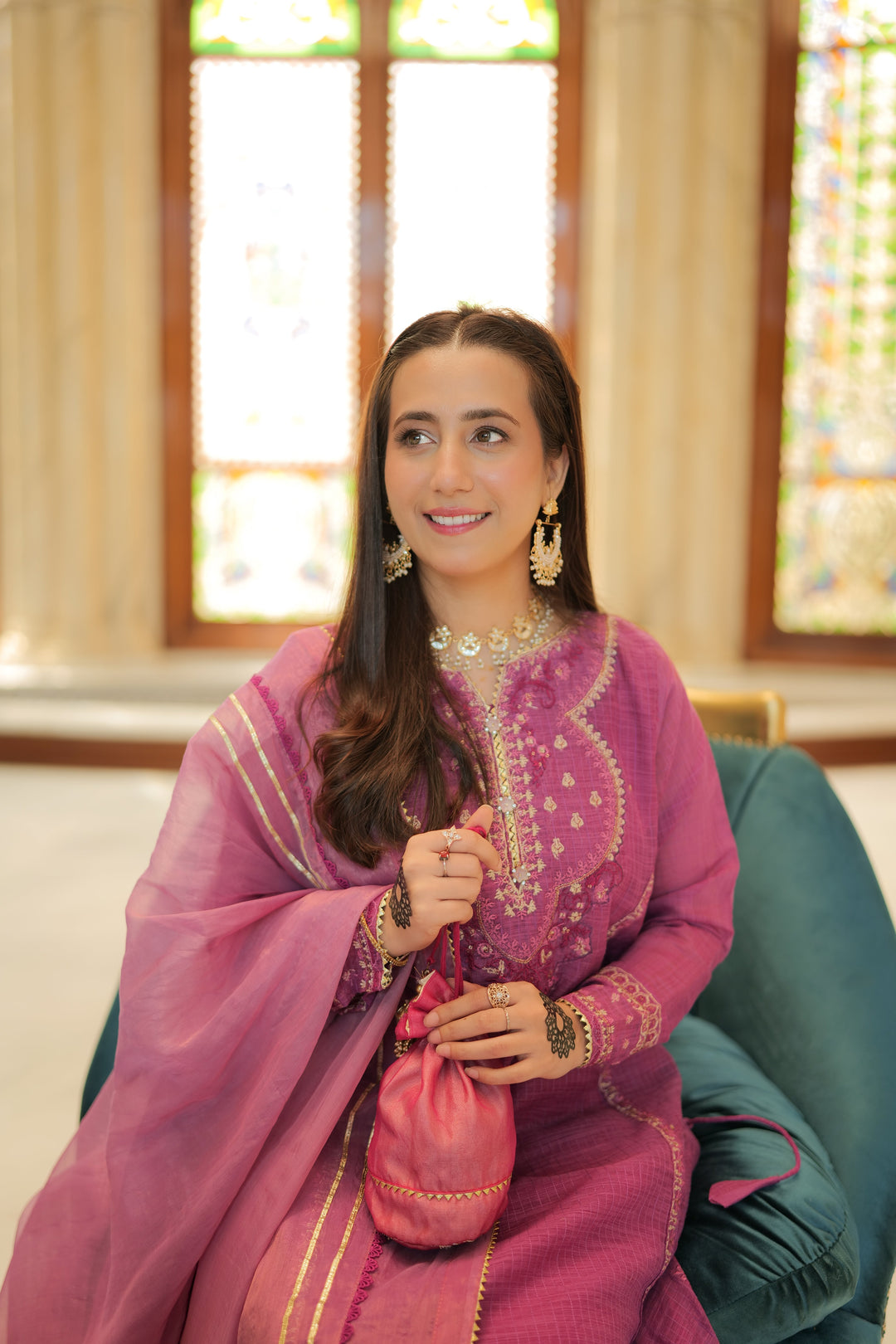 Omal by Komal - Liyana - Magenta - Munar Line & Maysuri - 3 Piece