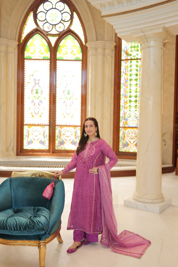 Omal by Komal - Liyana - Magenta - Munar Line & Maysuri - 3 Piece