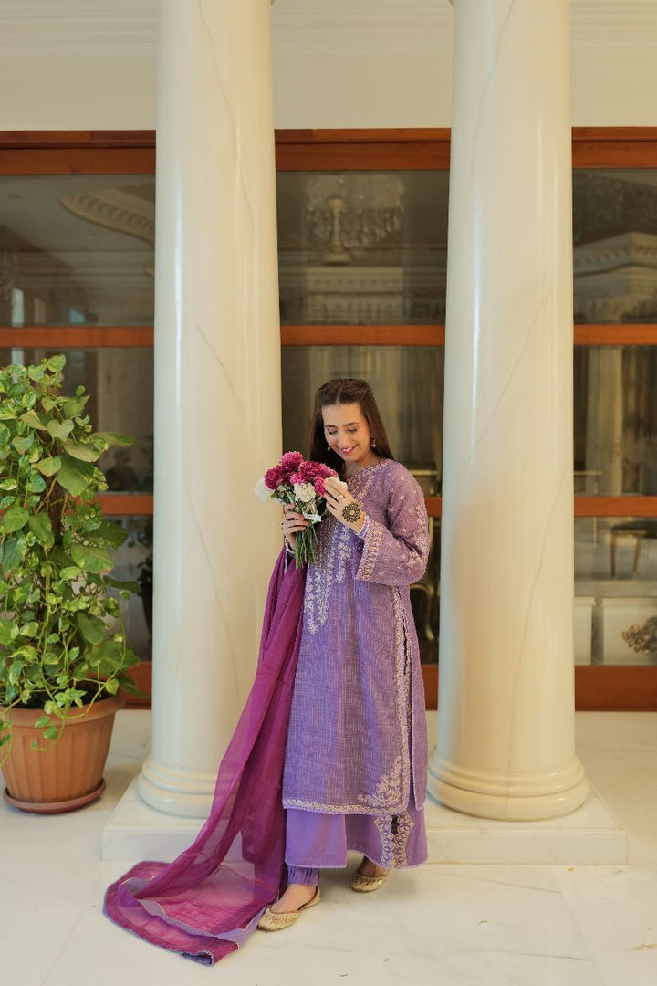 Omal by Komal - Motia - Lavender - Munar Line & Maysuri - 4 Piece