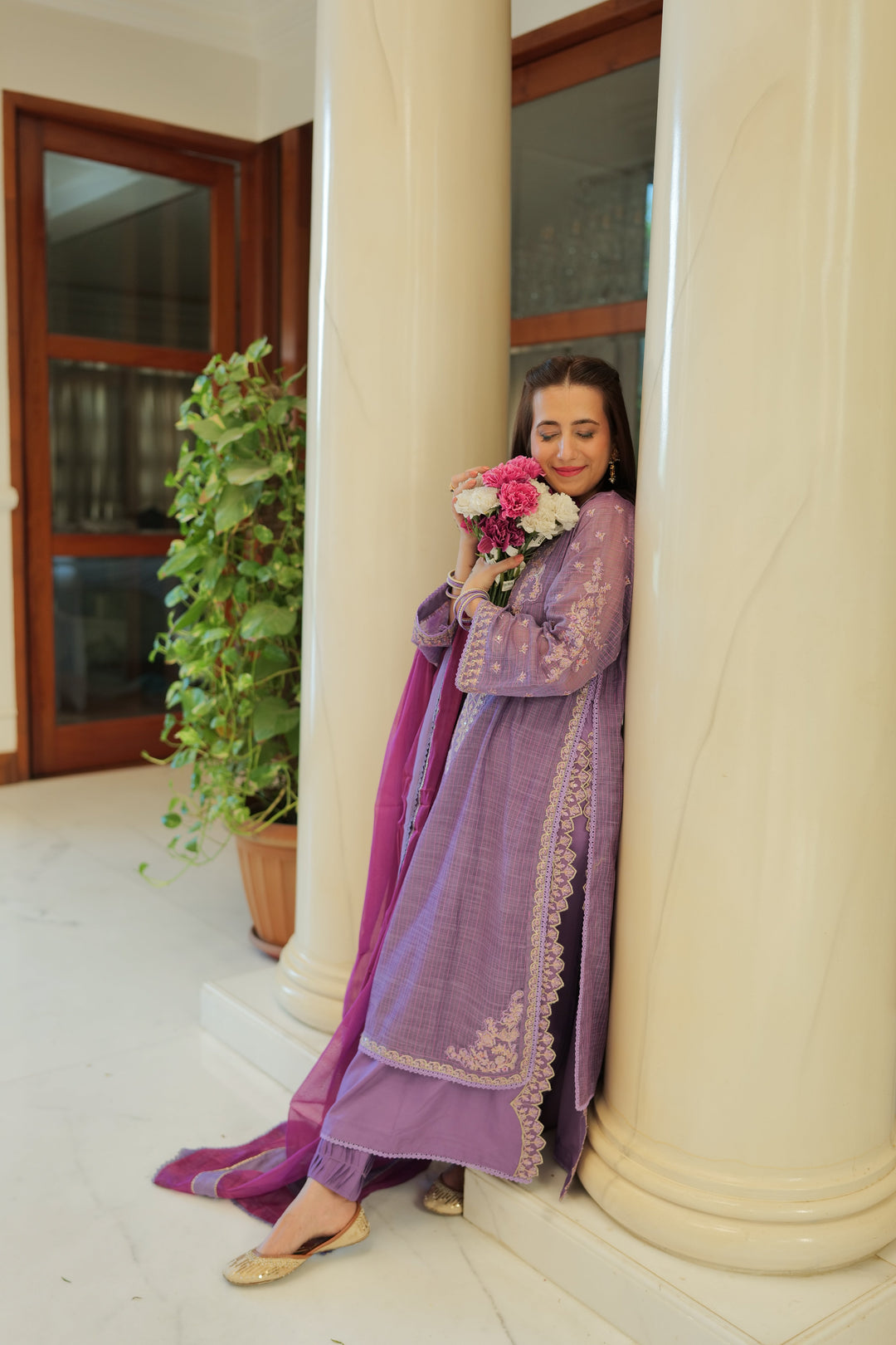Omal by Komal - Motia - Lavender - Munar Line & Maysuri - 4 Piece