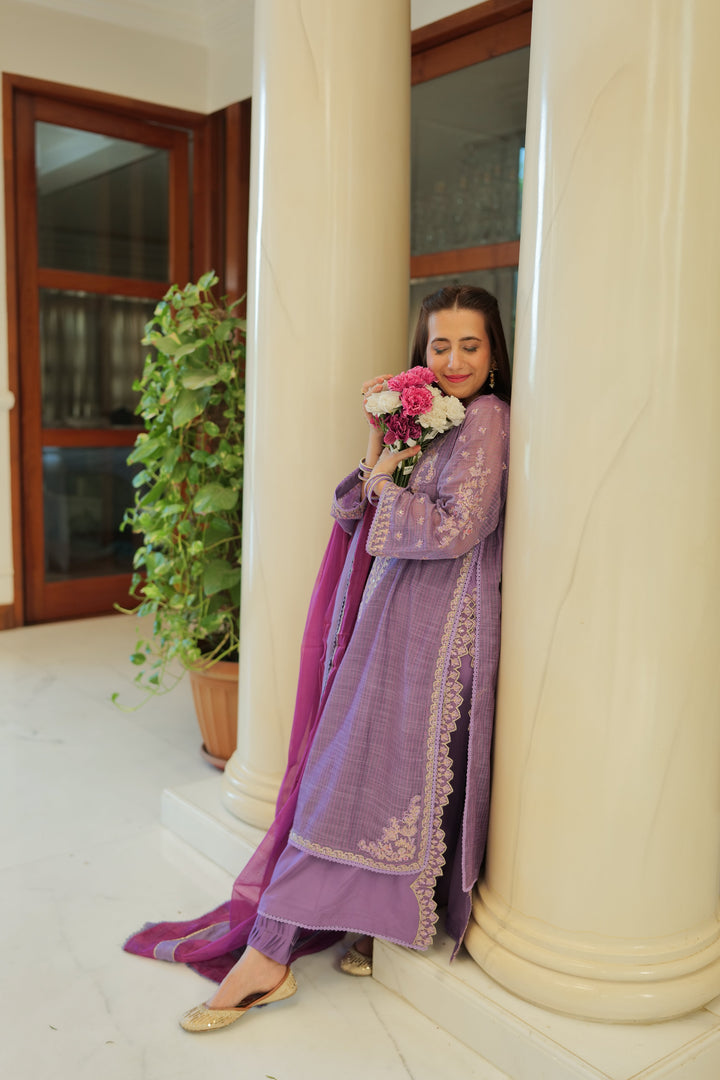 Omal by Komal - Motia - Lavender - Munar Line & Maysuri - 4 Piece