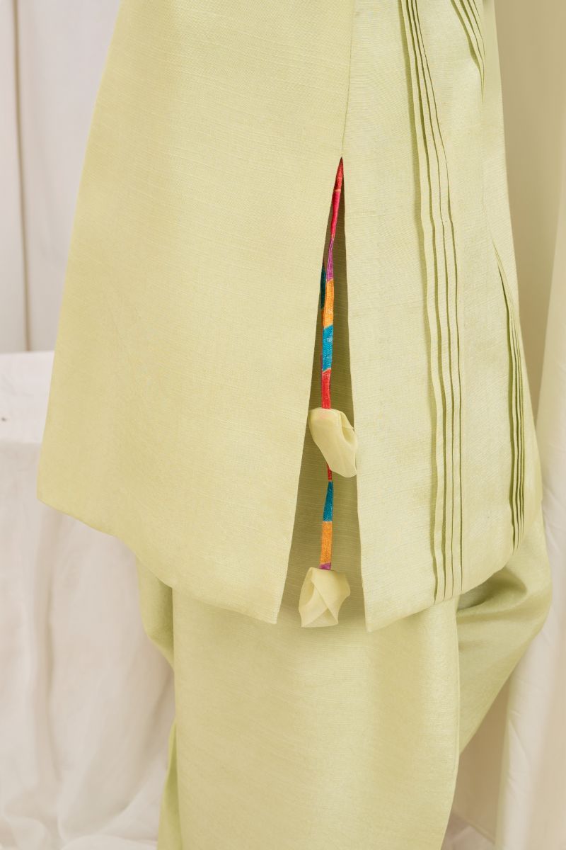 Fozia Khalid - PISTACHIO Green - Silk & Organza - 3 Piece