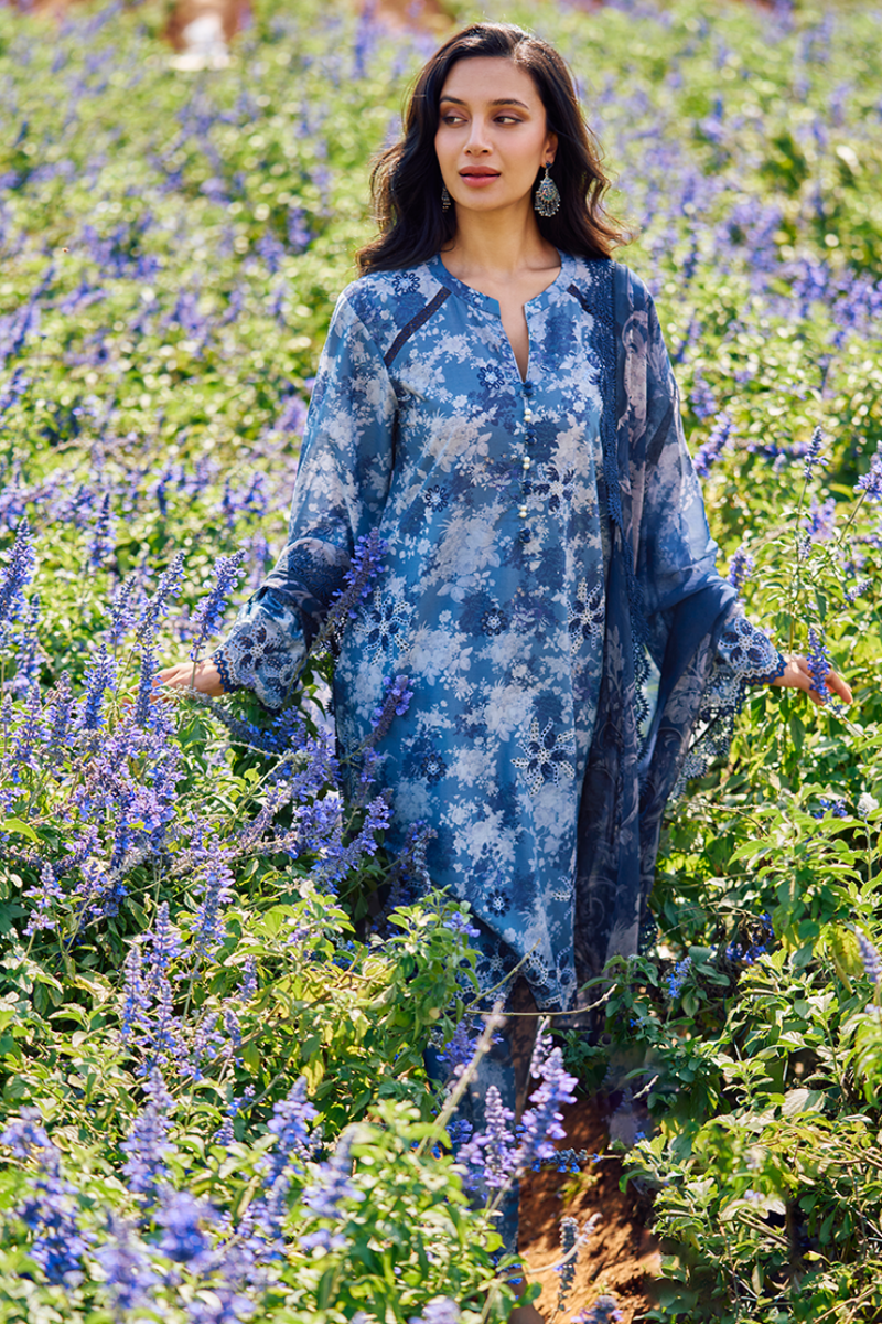 Image - Tanya - Lavender Blue - Printed Lawn - 3 Piece - Unstitched