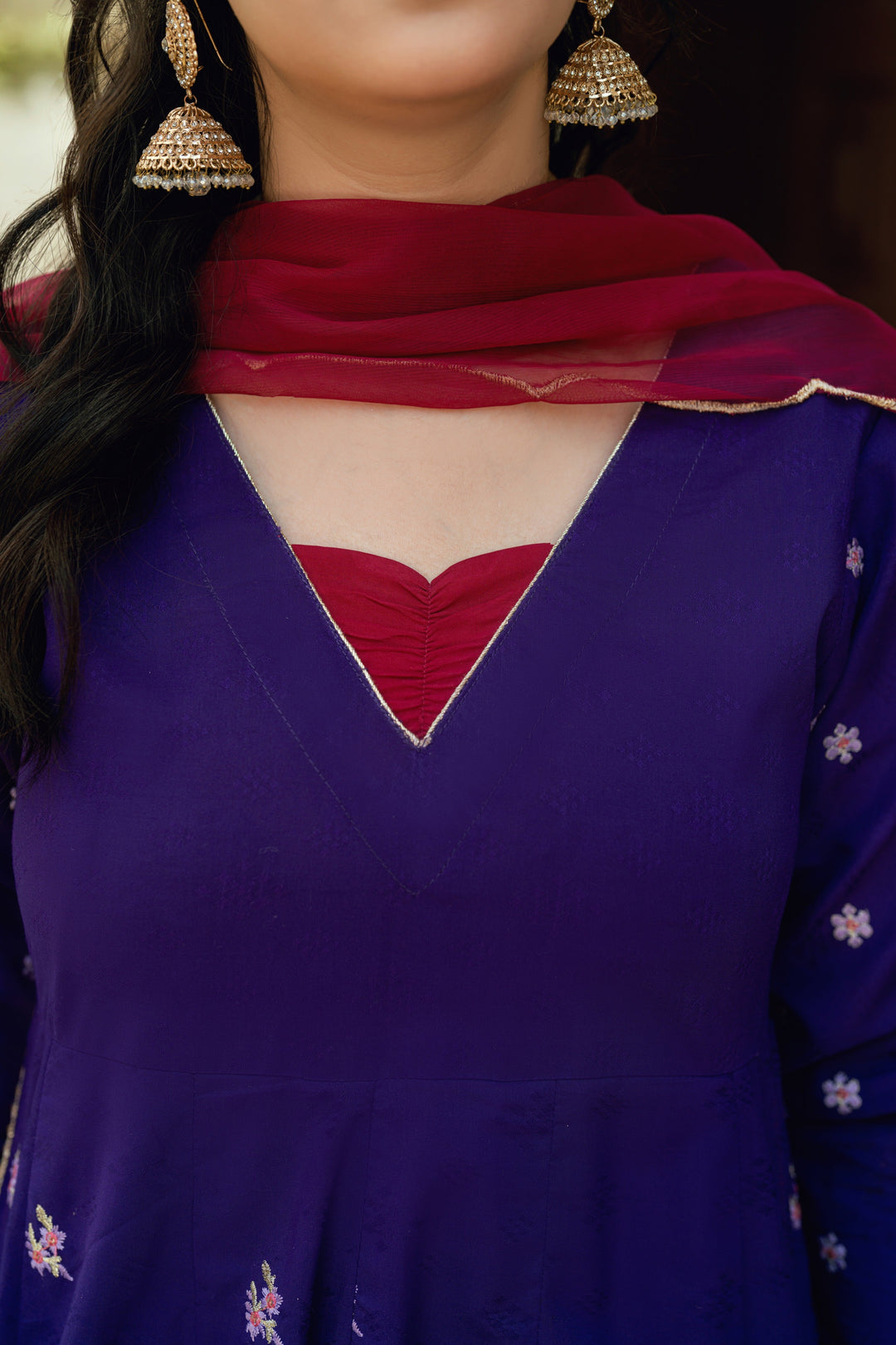 Omal by Komal - Malaika - Purple - 3 Piece