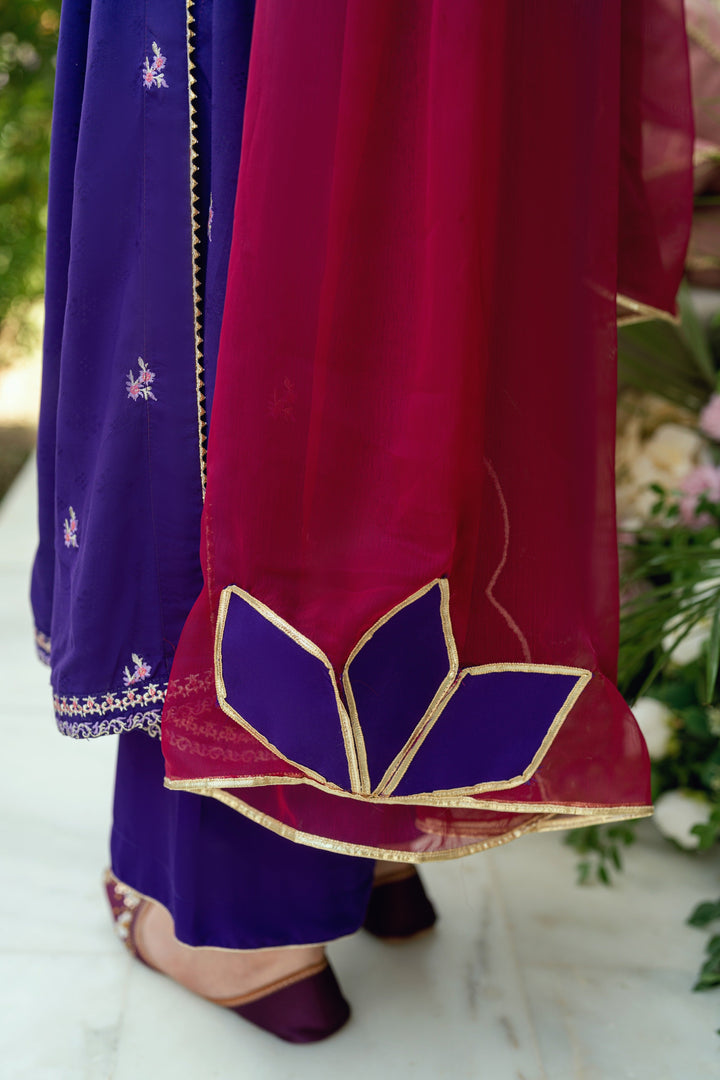 Omal by Komal - Malaika - Purple - 3 Piece