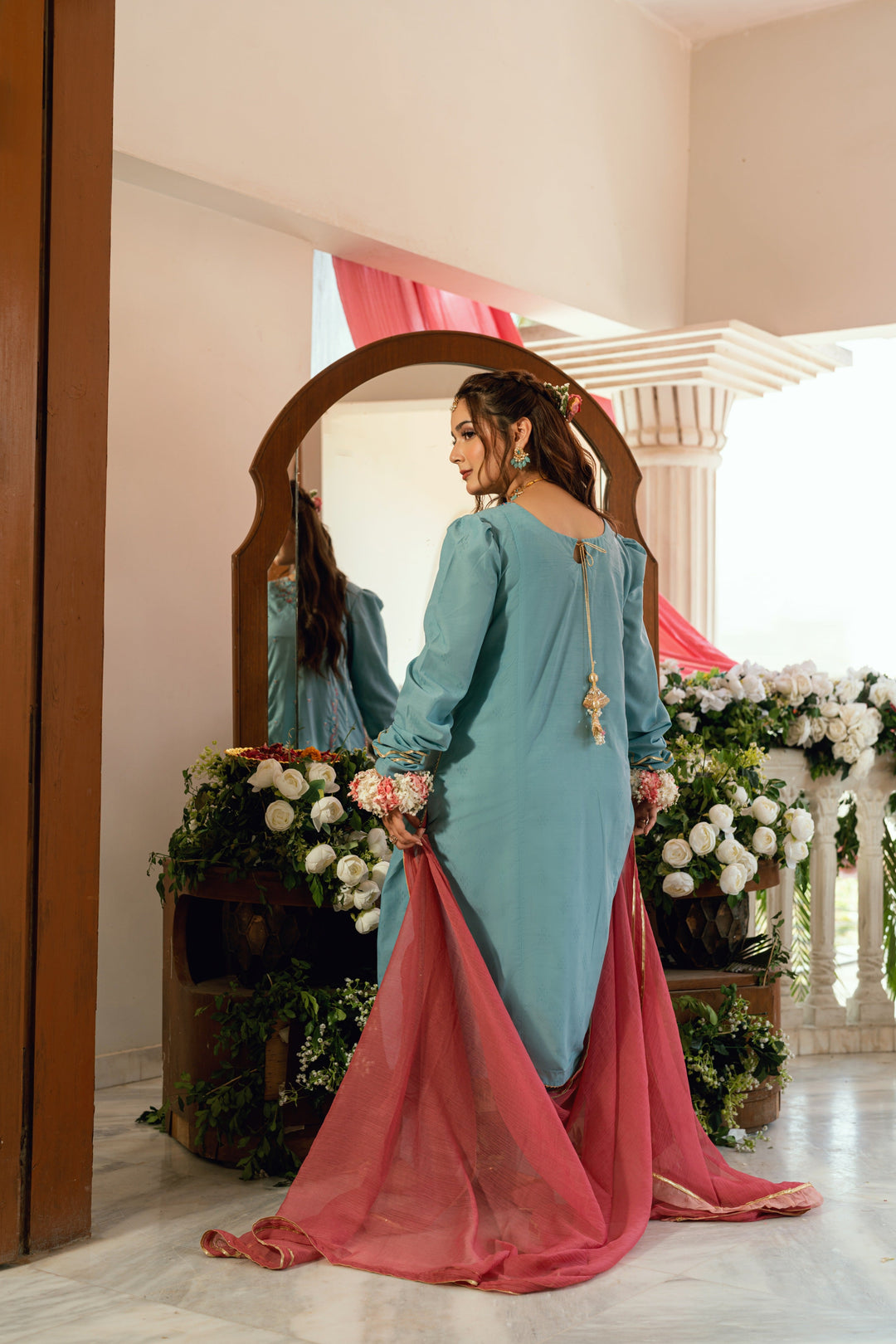 Omal by Komal - Hoorain - Blue - 3 Piece