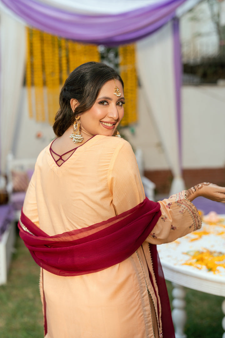 Omal by Komal - Jahan - Light peach - 3 Piece