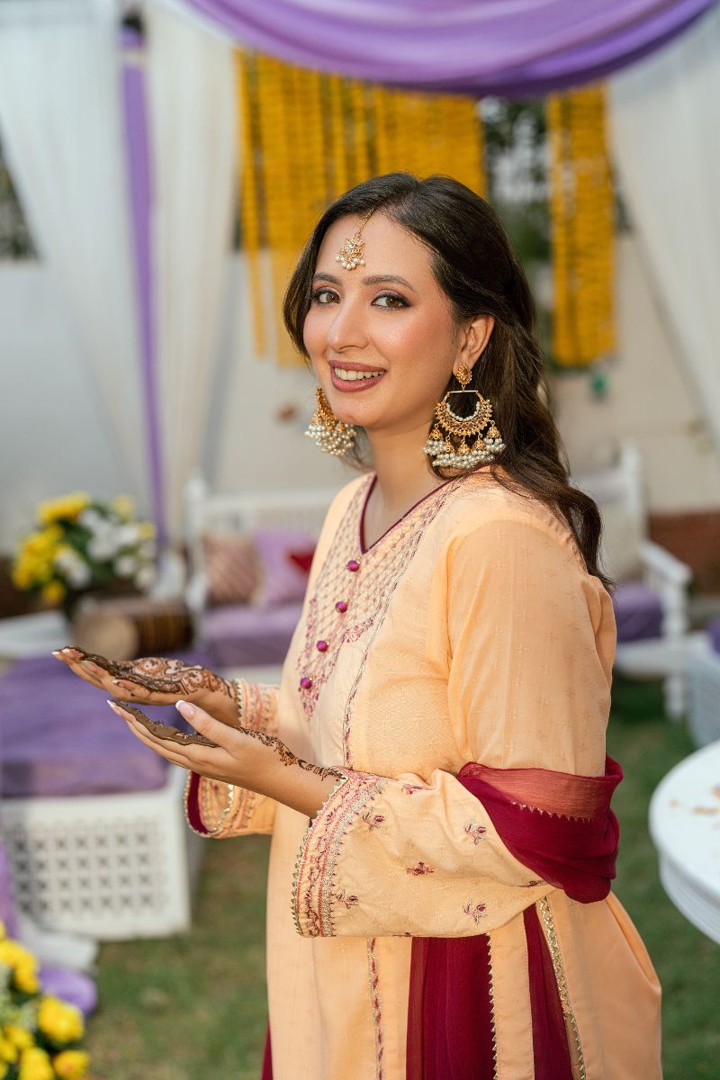 Omal by Komal - Jahan - Light peach - 3 Piece