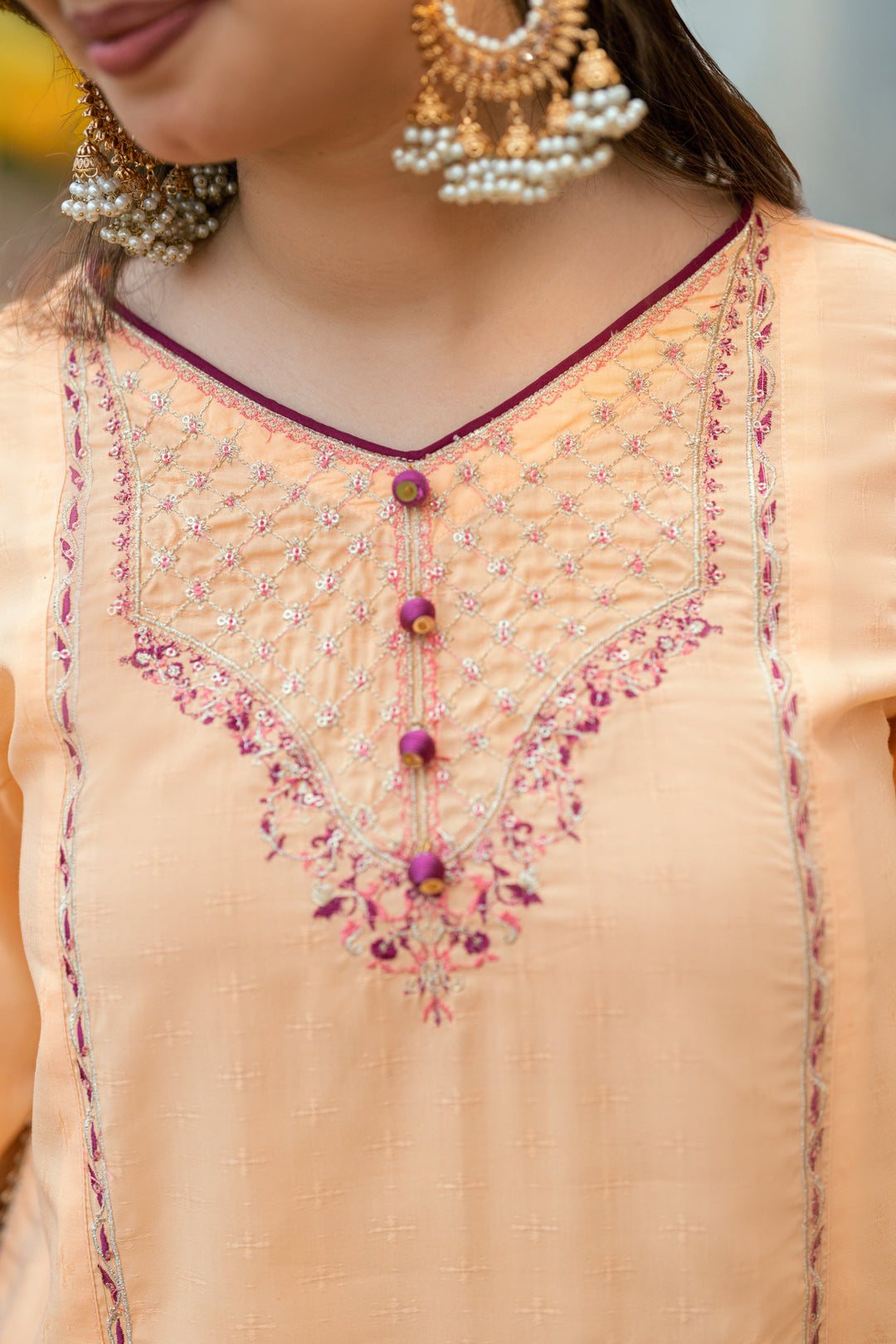 Omal by Komal - Jahan - Light peach - 3 Piece