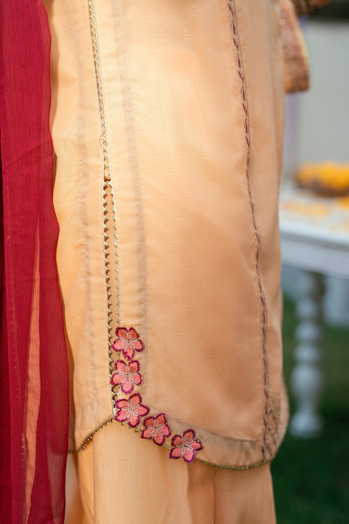 Omal by Komal - Jahan - Light peach - 3 Piece