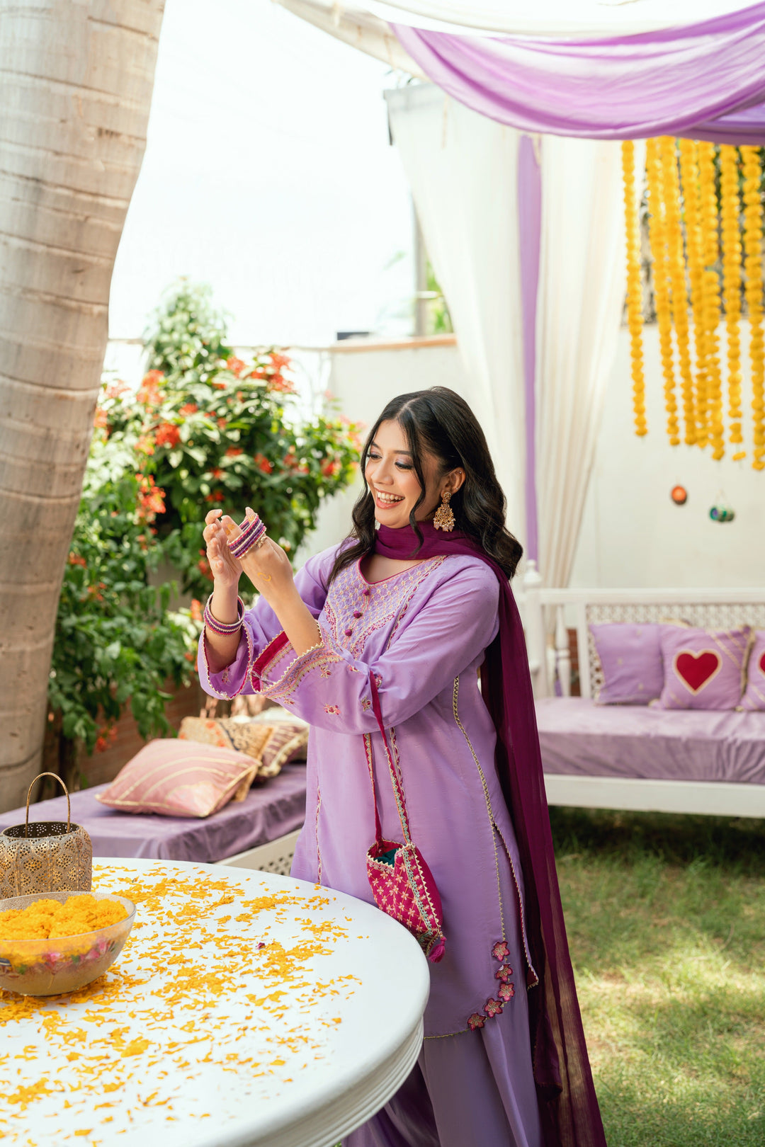 Omal by Komal - Naaz - lavender - 3 Piece