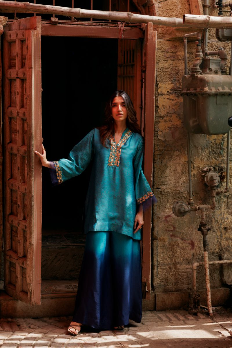 Pinktree - Aab-e-Neel - Ferozi - 3 Piece