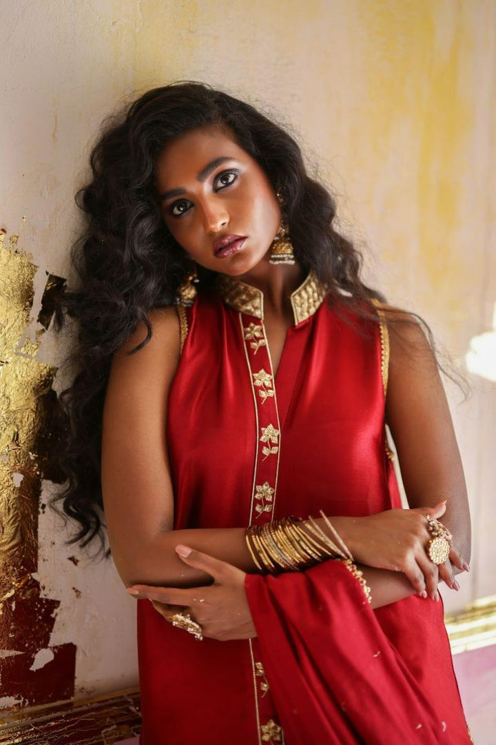 Pinktree - Afghan Red - Viscose - 3 Piece
