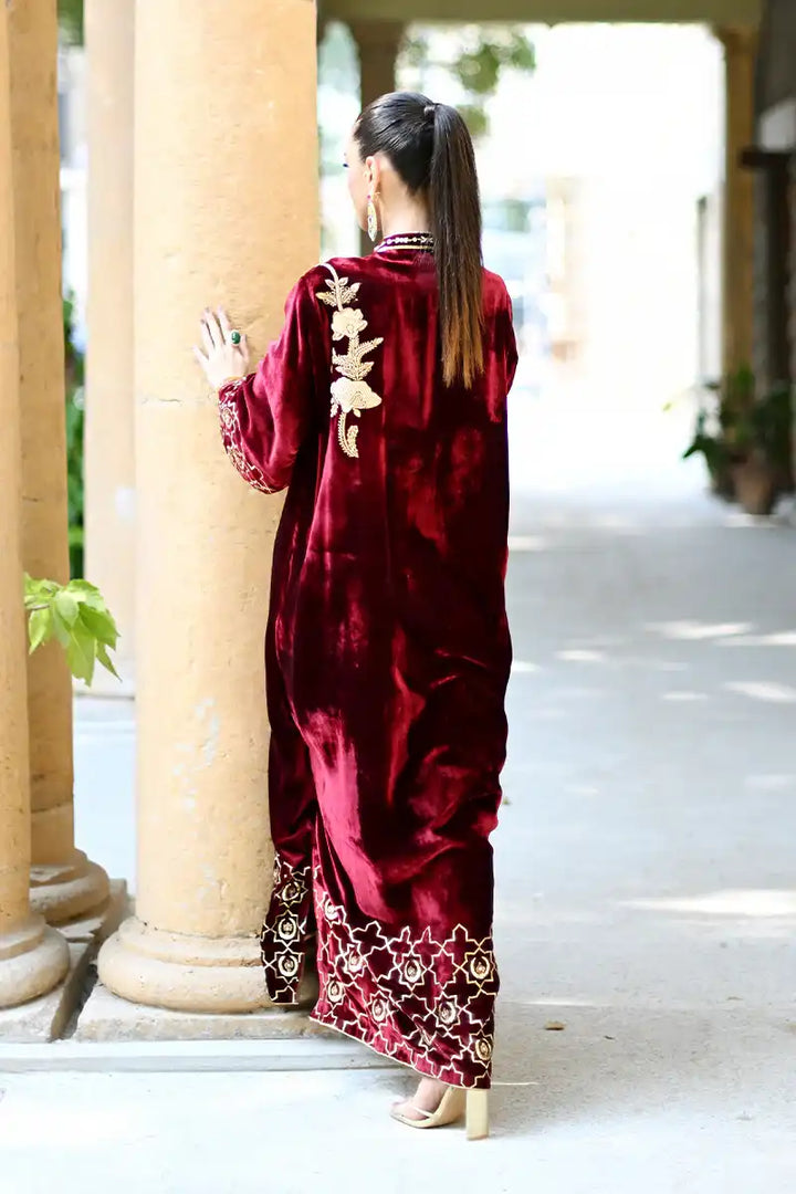 Pinktree - Dil Jawan - Kaftan - Maroon - 1 Piece
