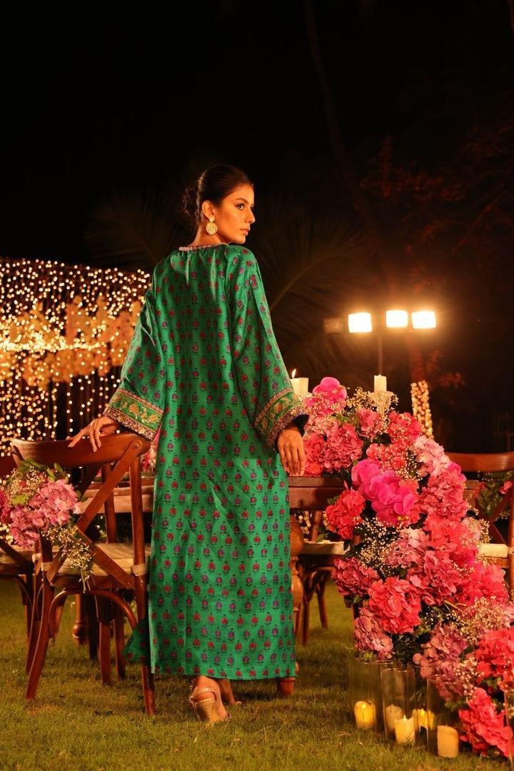 Pinktree - Emerald - Kaftan - Silk - Emerald Green