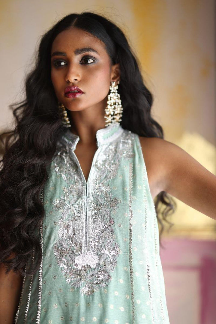 Pinktree - High Shine - Jacquard - Mint Blue - 3 Piece