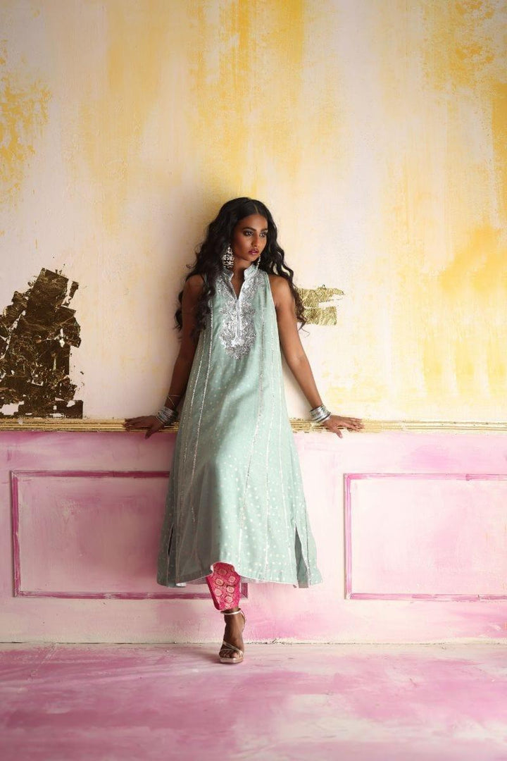 Pinktree - High Shine - Jacquard - Mint Blue - 3 Piece