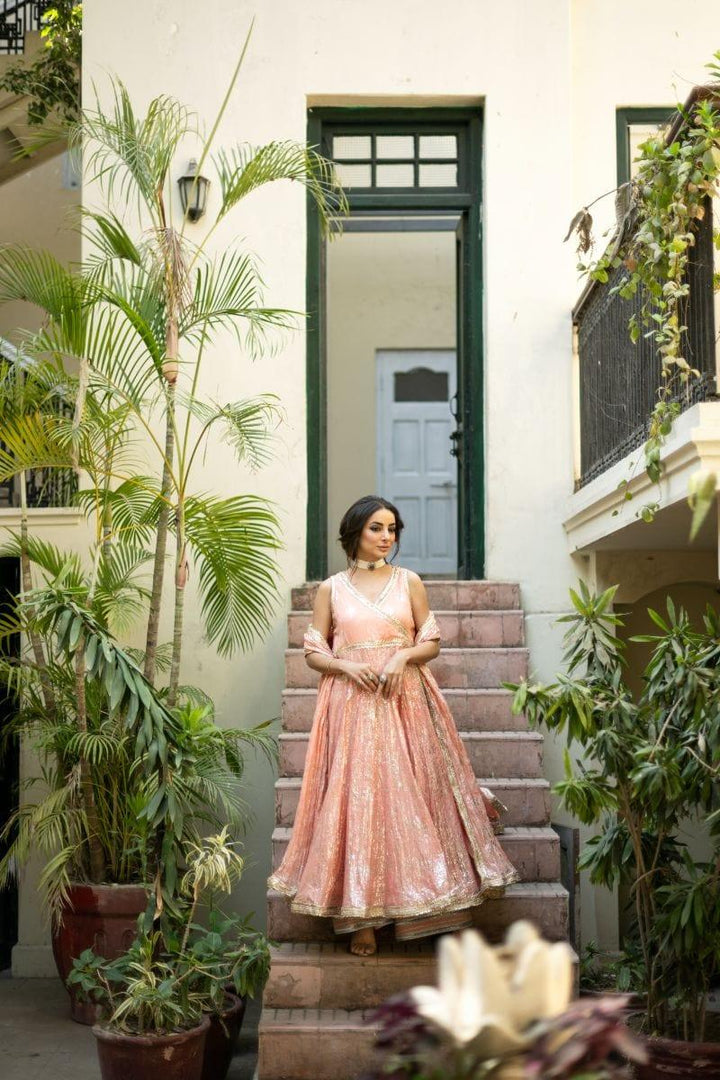 Pinktree - Hint Of Pink - Angarkha - 3 Piece