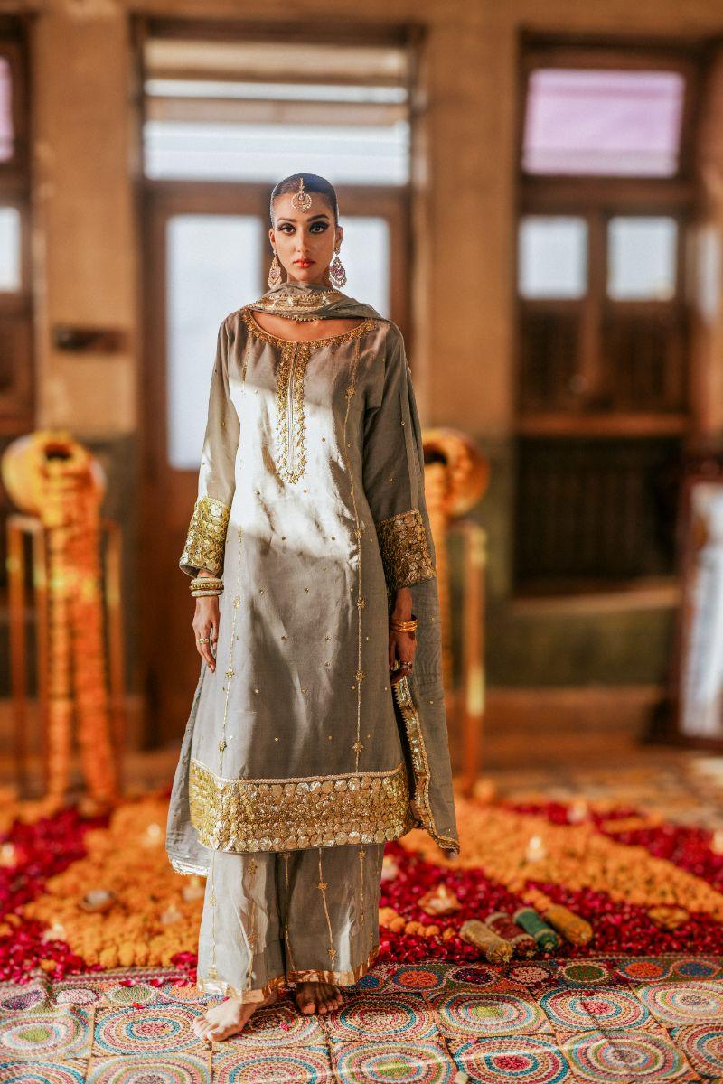 Pinktree - Karan Phool - Grey - 3 Piece
