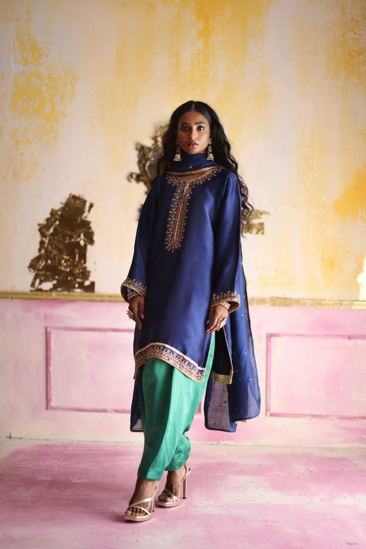 Pinktree - Muse - Resham - Midnight Blue - 3 Piece