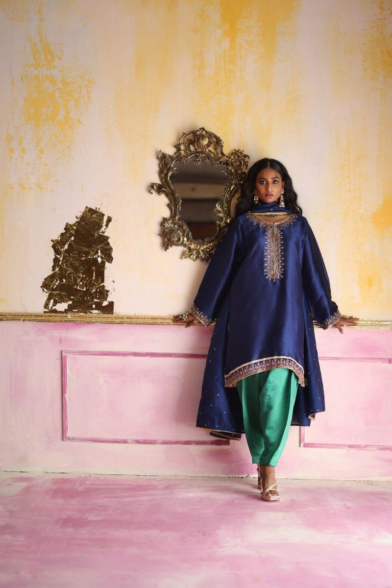 Pinktree - Muse - Resham - Midnight Blue - 3 Piece