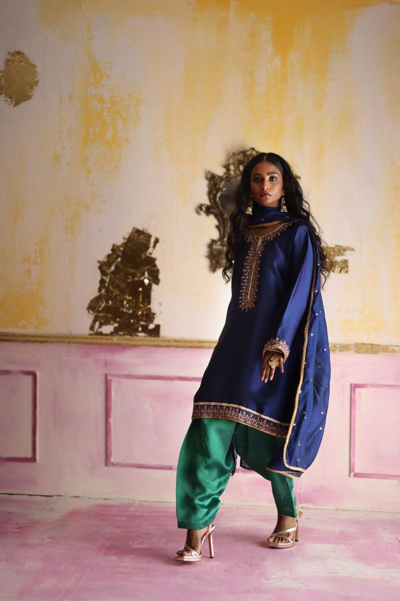 Pinktree - Muse - Resham - Midnight Blue - 3 Piece
