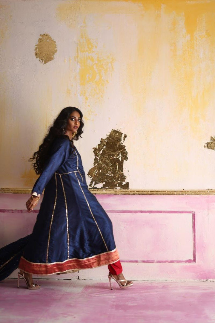 Pinktree - Rani - Resham - Navy Blue - 3 Piece