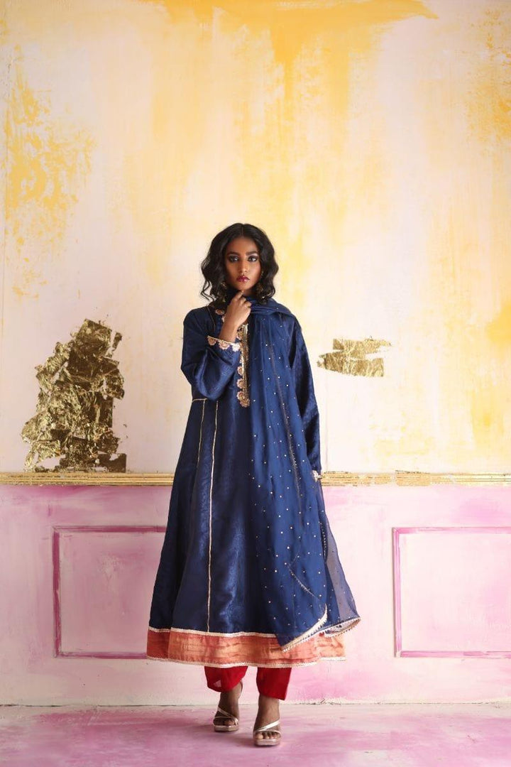 Pinktree - Rani - Resham - Navy Blue - 3 Piece