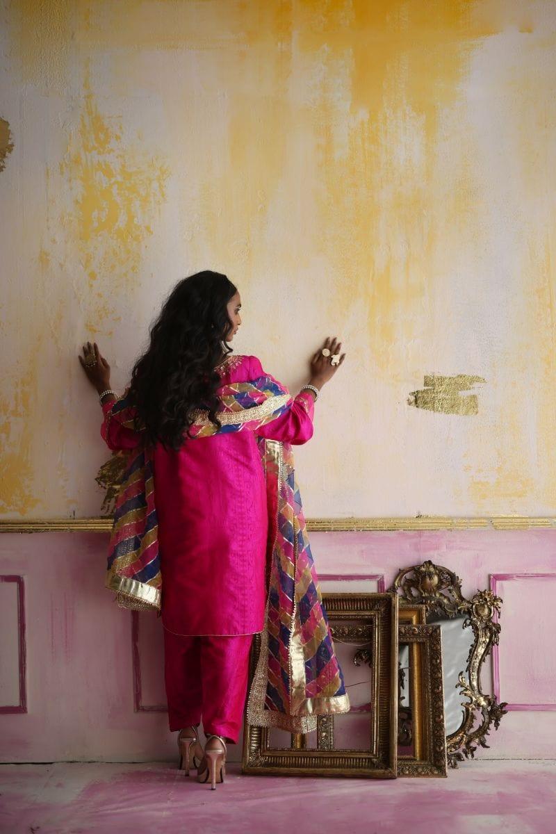 Pinktree - Rose Cliff - Janawar - Hot Pink - 3 Piece