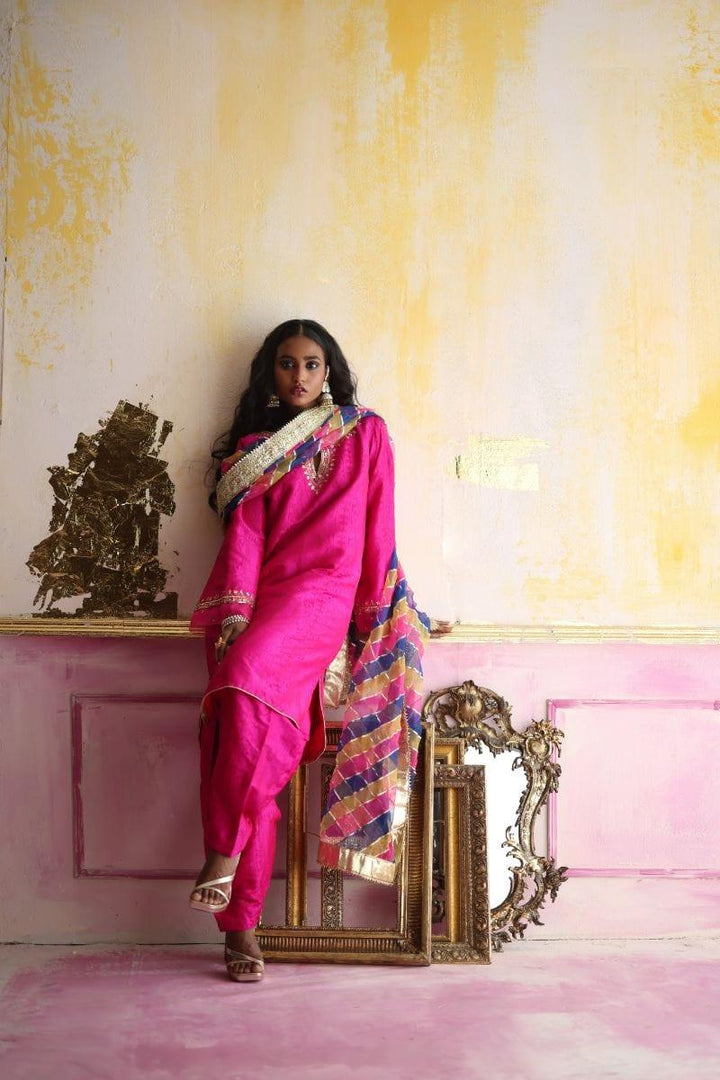 Pinktree - Rose Cliff - Janawar - Hot Pink - 3 Piece