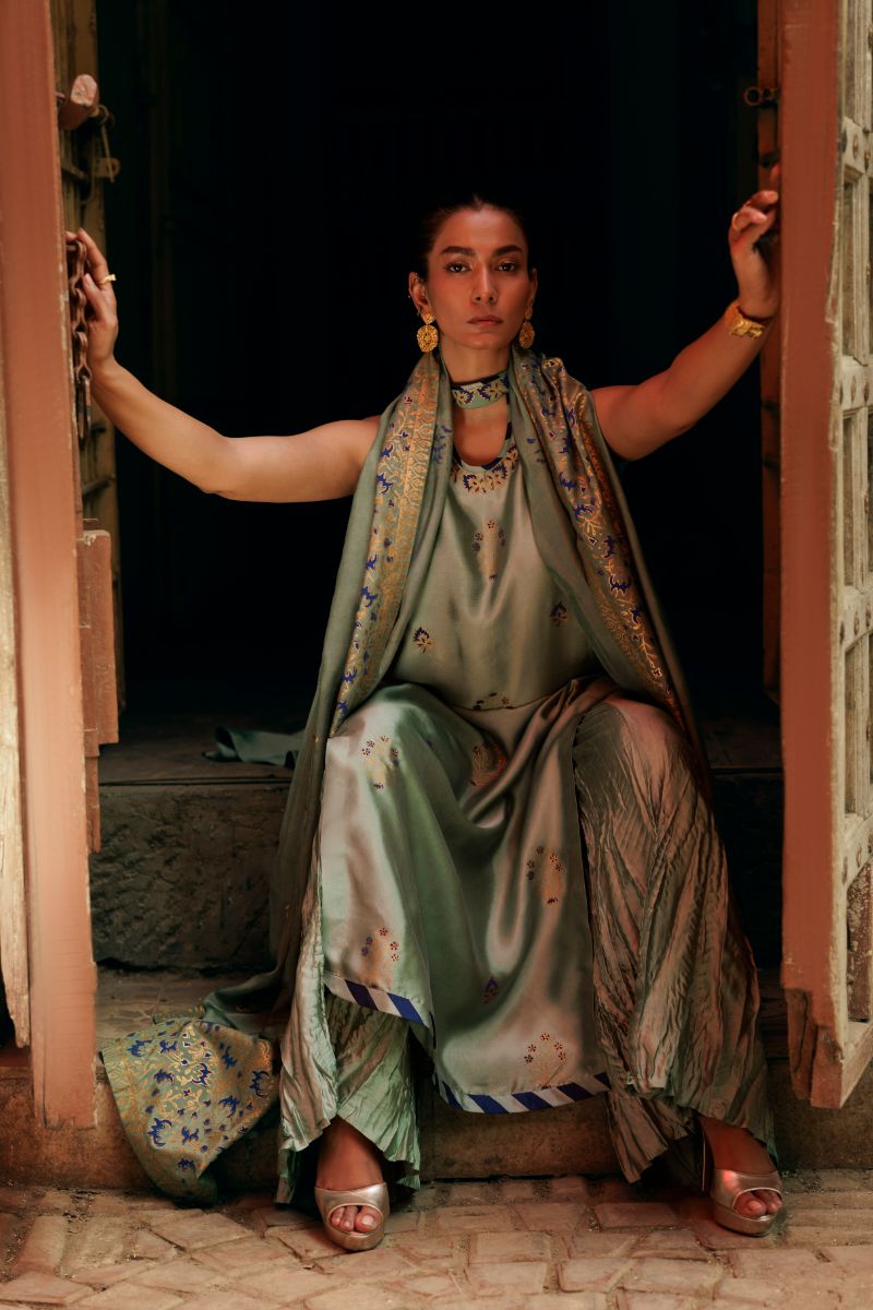 Pinktree - Whispers of Sage - Green - Pure Silk - 3 Piece