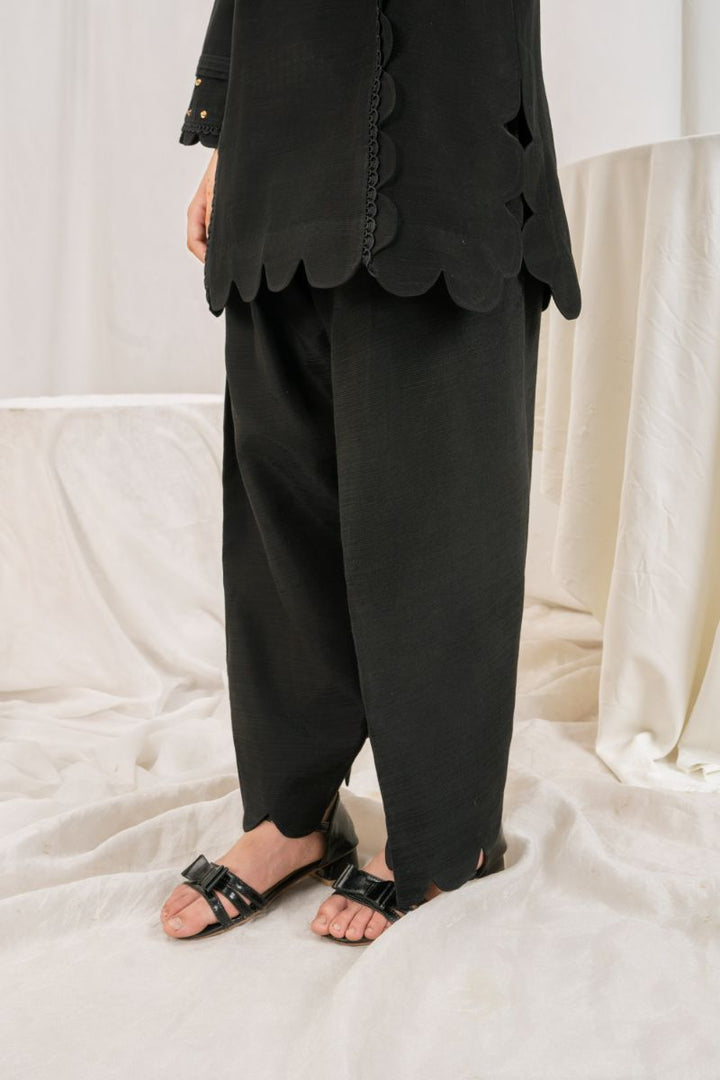 Fozia Khalid - RAVEN - Black - Silk & Organza - 3 Piece