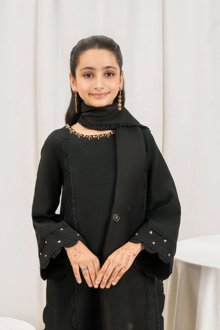 Fozia Khalid - RAVEN - Black - Silk & Organza - 3 Piece