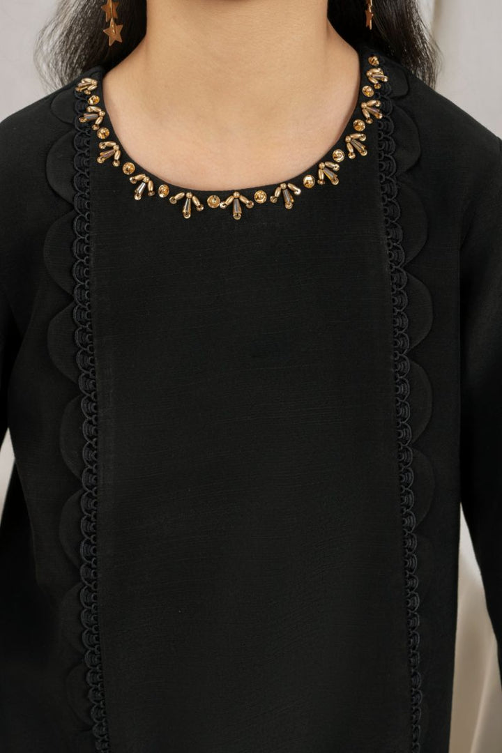 Fozia Khalid - RAVEN - Black - Silk & Organza - 3 Piece