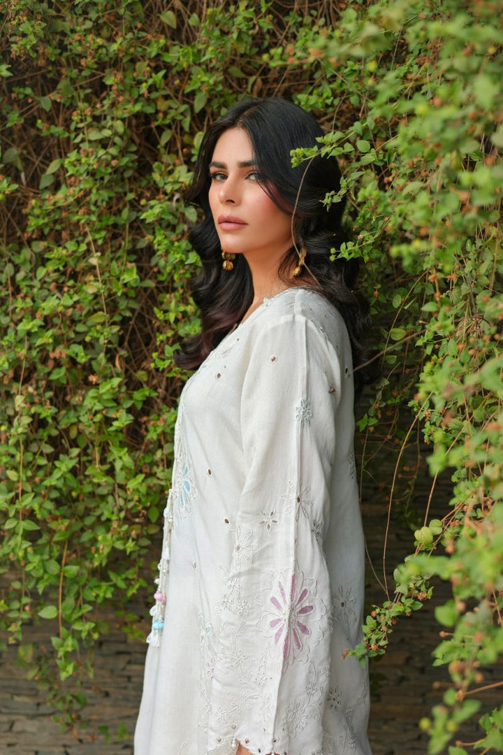 Reema Ahsan - ROHA - Khadi Silk & Organza - Ivory - 3 Piece