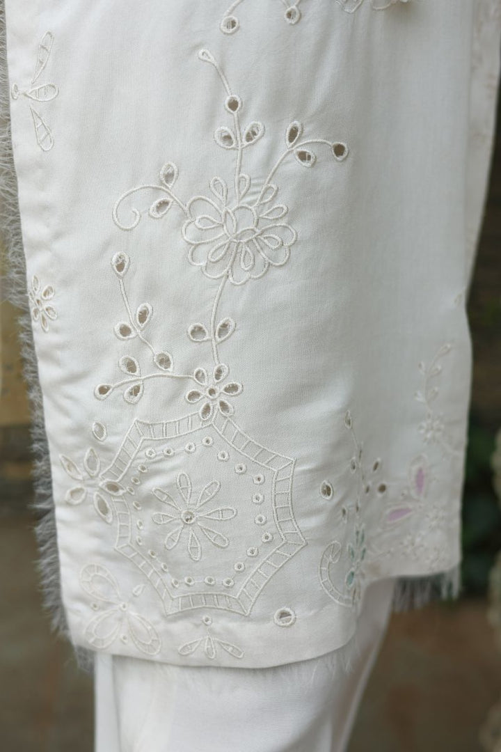 Reema Ahsan - ROHA - Khadi Silk & Organza - Ivory - 3 Piece