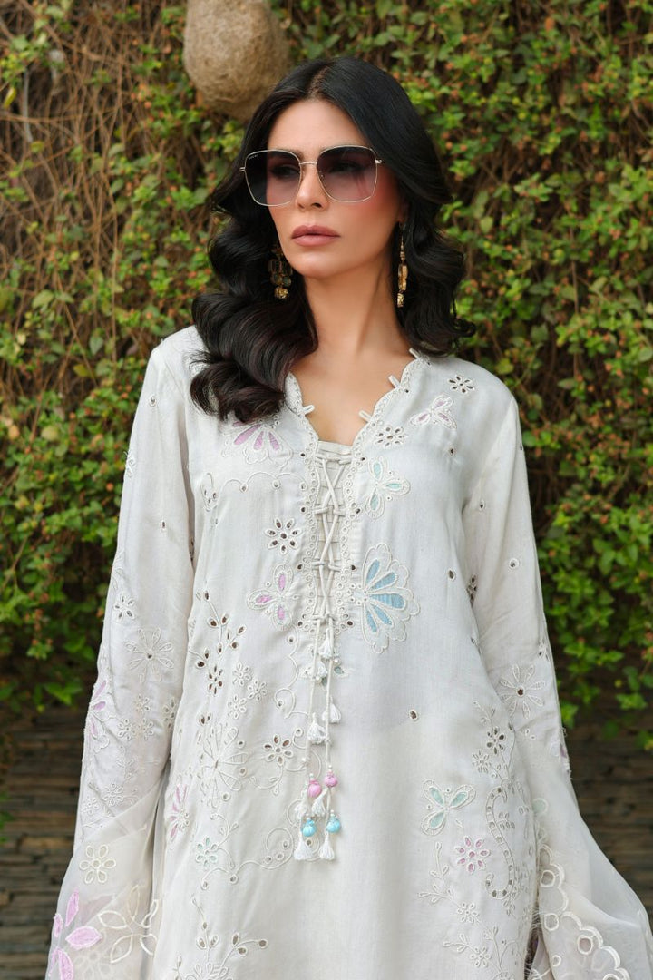 Reema Ahsan - ROHA - Khadi Silk & Organza - Ivory - 3 Piece