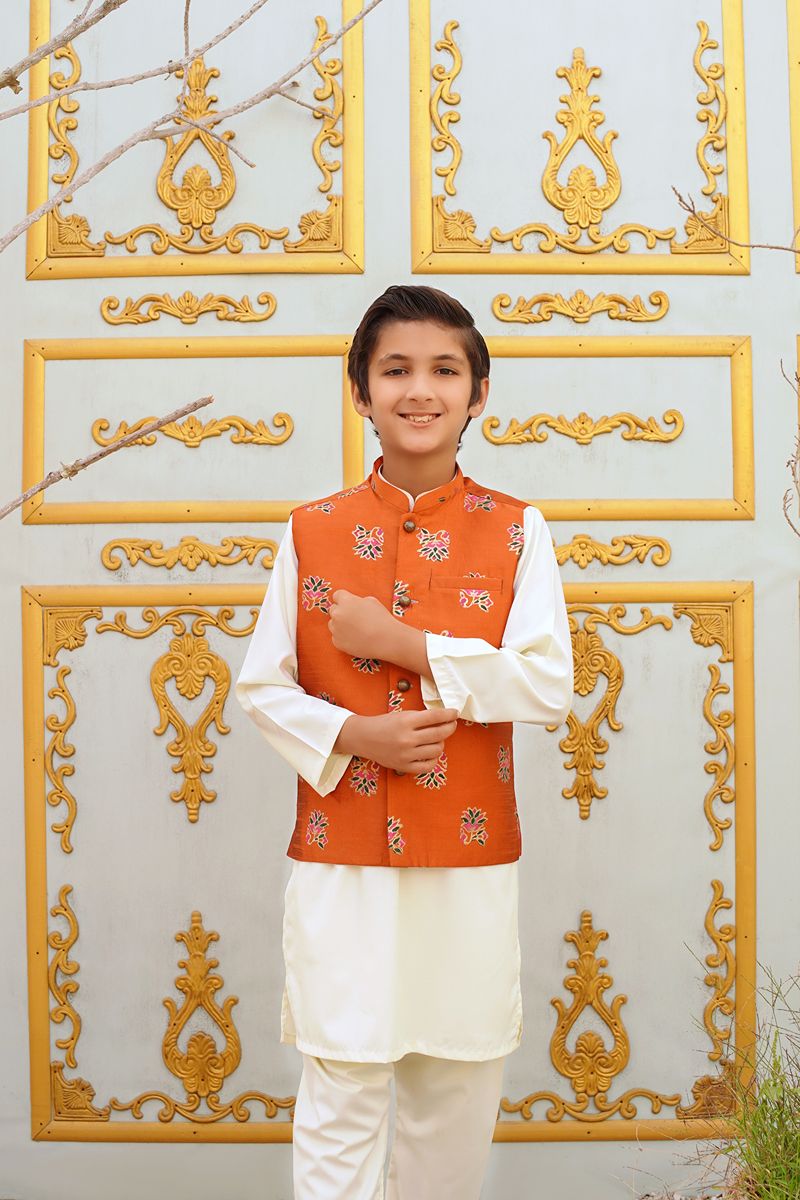 Cheeco Chic - RWEID25 - Rust & Green - Waistcoat - 1 Piece