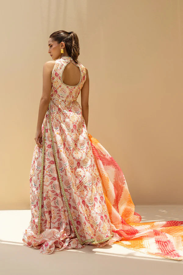 Sania Maskatiya - Ralia (A) - Khaddi Silk , Khaddi Silk , Organza - Ivory/Blush - 3 Piece