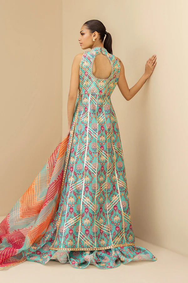 Sania Maskatiya - Ralia (B) - Khaddi Silk , Khaddi Silk , Organza - Powder Blue - 3 Piece