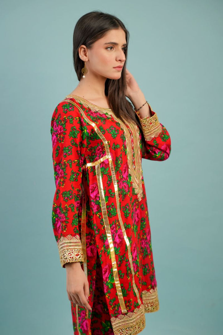 Gul E Noor- Blouche Vol 1 - Red - Acrylic - 2 Piece