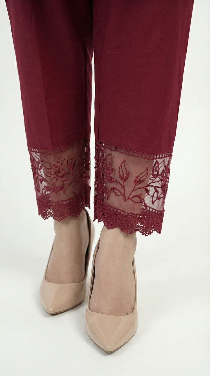 Reema Ahsan - Ailsa Cora Cotton Suit For Women - Maroon - 3 Piece
