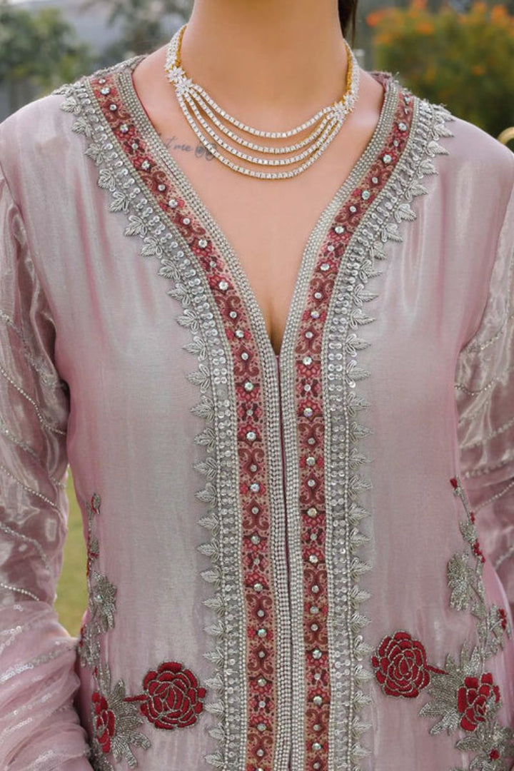Reema Ahsan - Anamta - Tissue & Net - Rose pink - 3 Piece