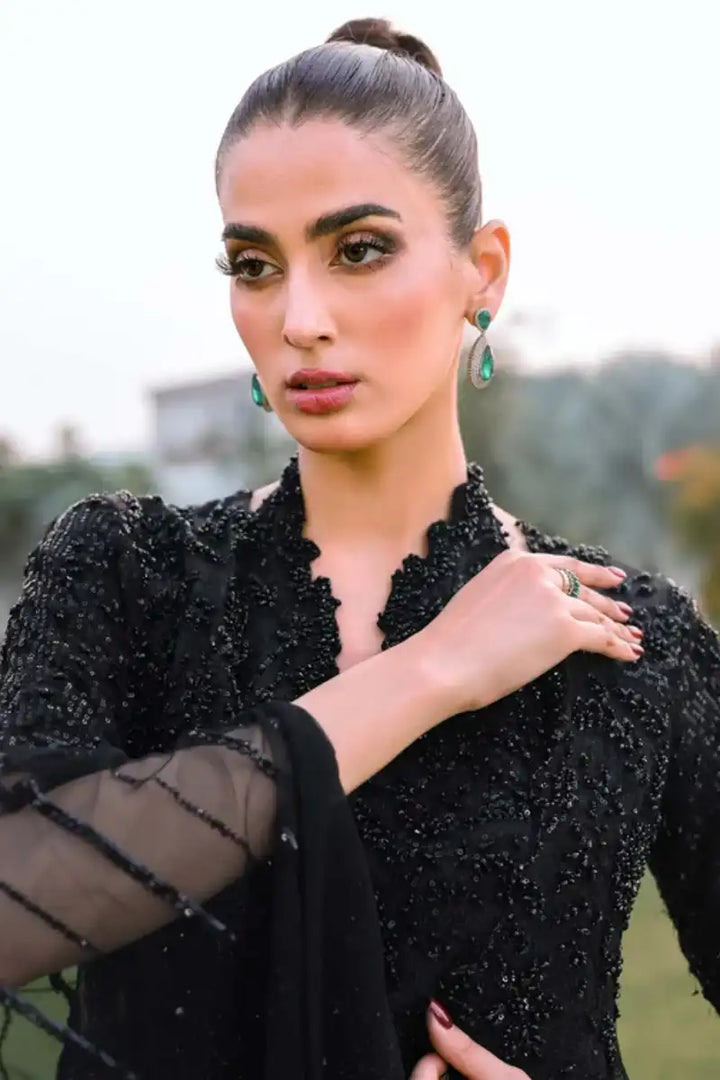 Reema Ahsan - Anosha - Net & Silk - Black - 3 Piece